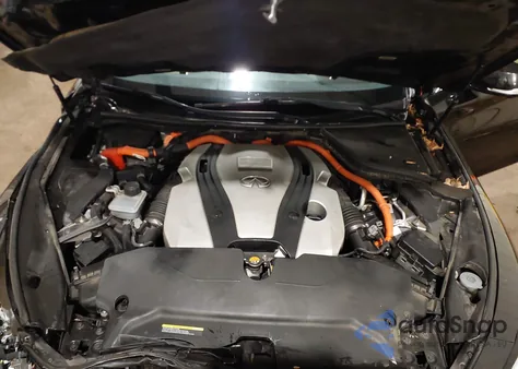 2015 Infiniti Q50 Hybrid Premium from USA, damaged, VIN JN1AV7AR8FM850104